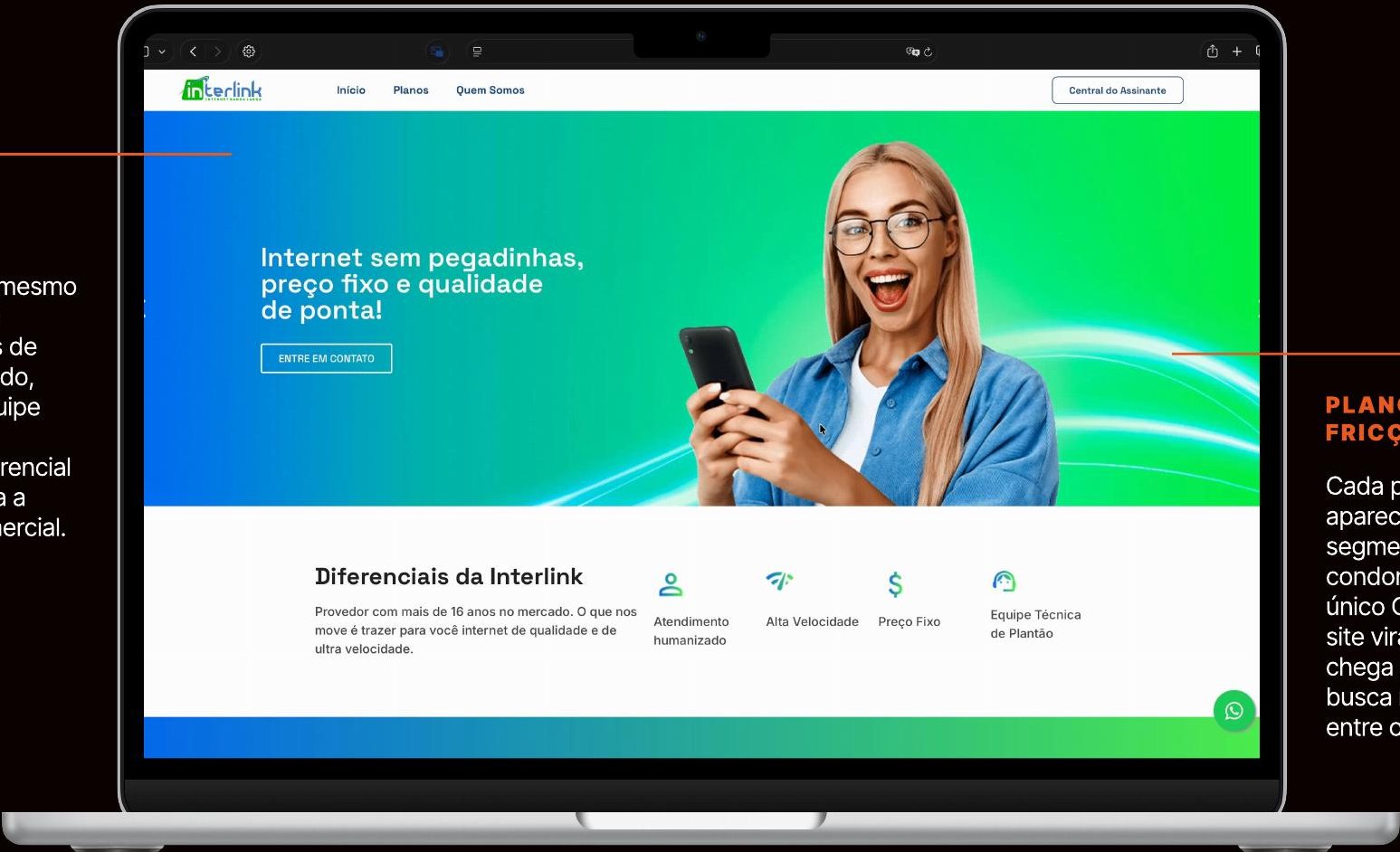 Site institucional da Interlink