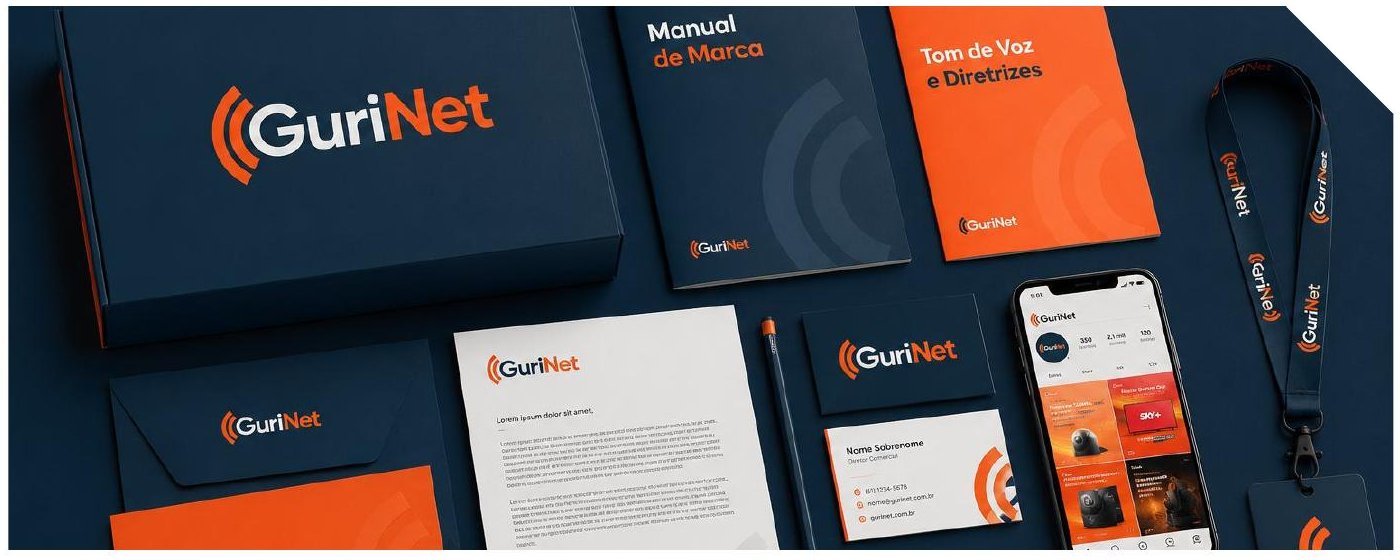 Aplicações da nova identidade visual da Gurinet